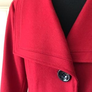 Red wool Coat  by Guess.
